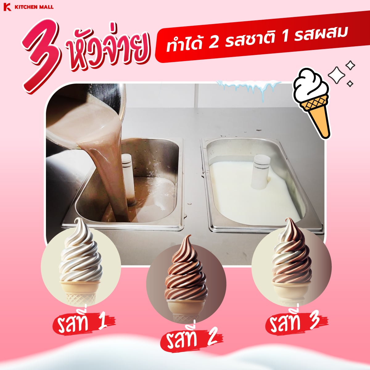 เครื่องทำไอศกรีมซอฟท์เสิร์ฟ (ตั้งพื้น) รุ่น SU-03 PN 11
